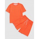 Stripe T-shirt And Shorts Two ...