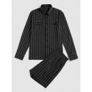 Stripe Long Sleeve Shirt And S...