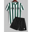 PARIS FRANCE Colorblock Stripe...