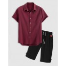 Solid Color Shirt And Cropped ...