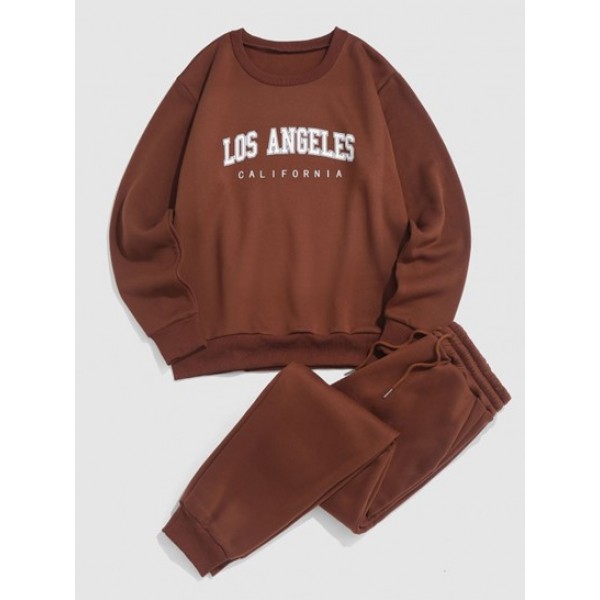 Los Angeles Fleece Lined Sweatshirt And Sweatpants