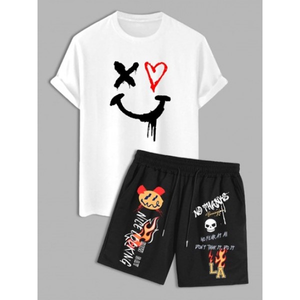 Cotton Heart Drippy Smile Face T Shirt A...