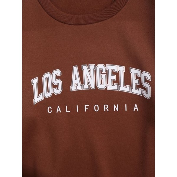 Los Angeles Fleece Lined Sweatshirt And Sweatpants