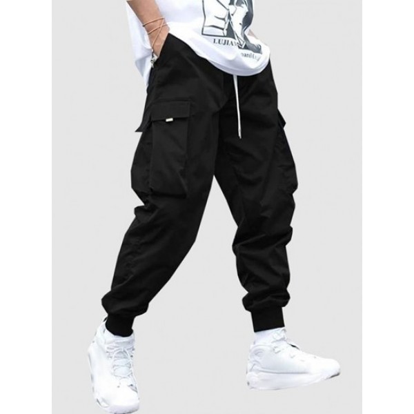 Letter West Coast California Graphic Printed T-shirt With Drawstring Techwear Cargo Pants Set